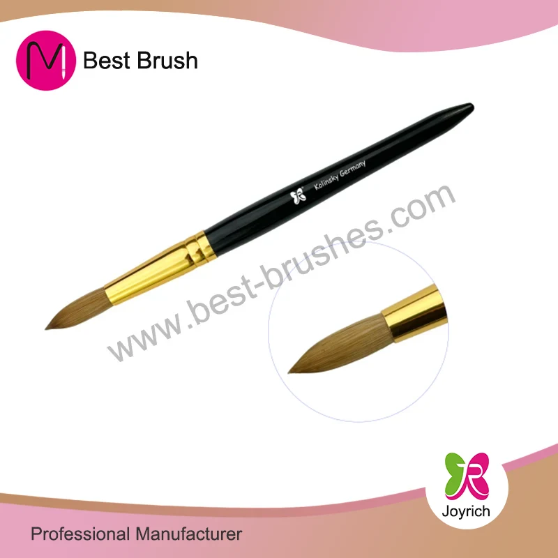 Bàn chải móng acrylic kolinsky màu đen