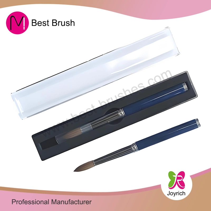 Bàn chải móng tay acrylic màu xanh da trời