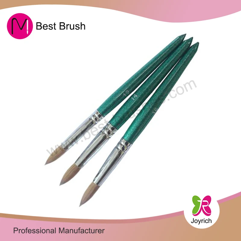 Gỗ xanh kolinsky acrylic bàn chải móng tay