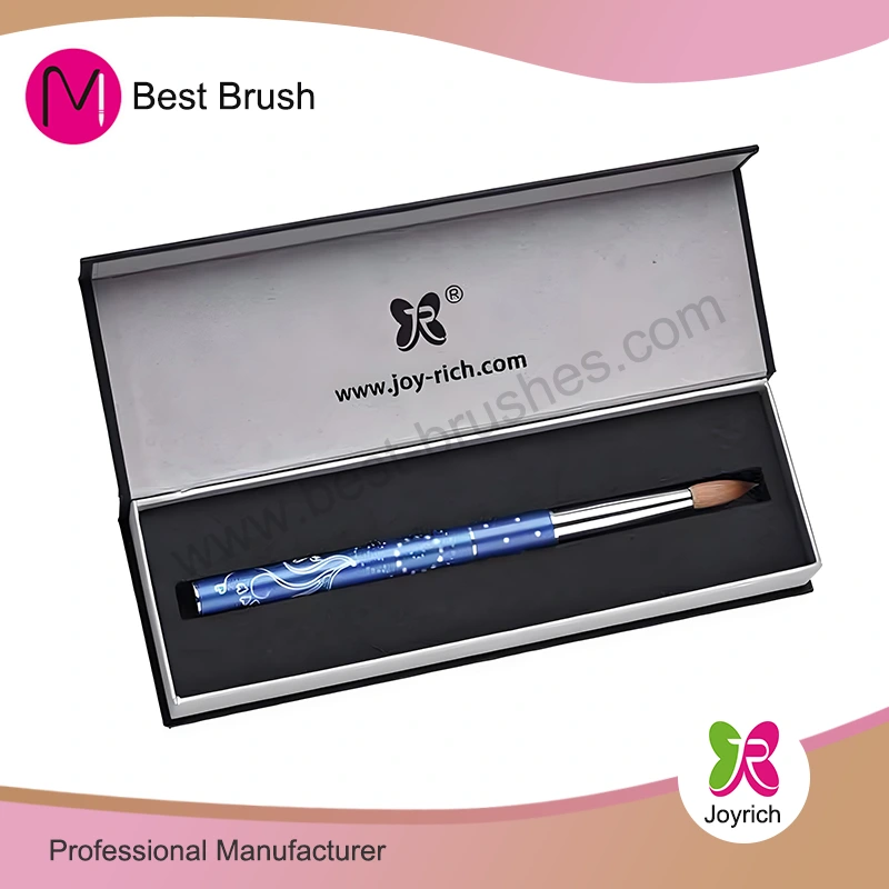 Hộp giấy màu đen mờ acrylic bàn chải móng tay