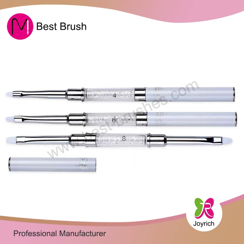 Bàn chải móng tay bằng gel trắng kép